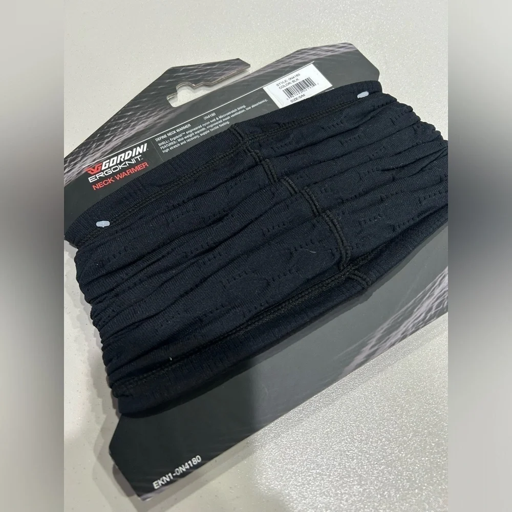 Gordini Define Neck Warmer Unisex S/M Black Midweight Ergoknit Fabric NWT